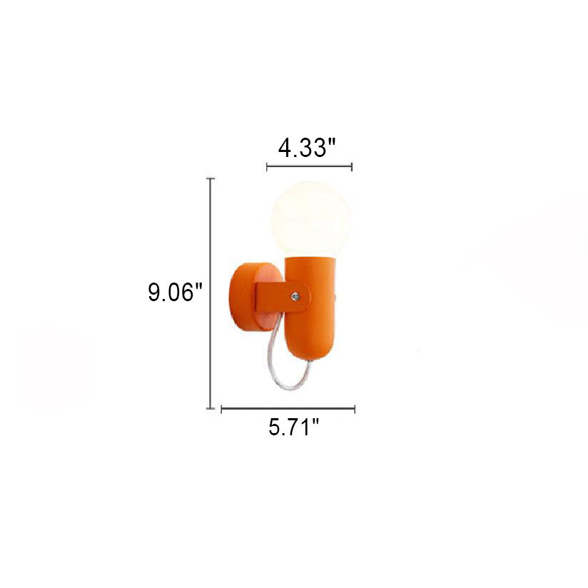 Nordic Solid Color Round Sconce
