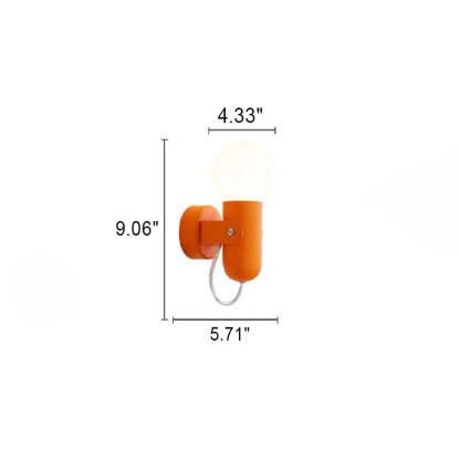 Nordic Solid Color Round Sconce