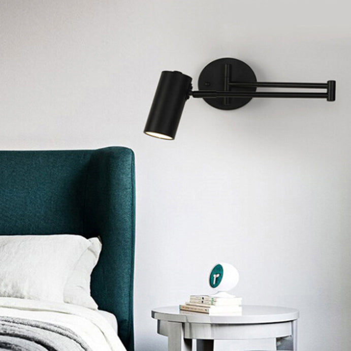 Nordic pole long black wall sconces — Brushed Gold / 220V-240V (UK/AU)