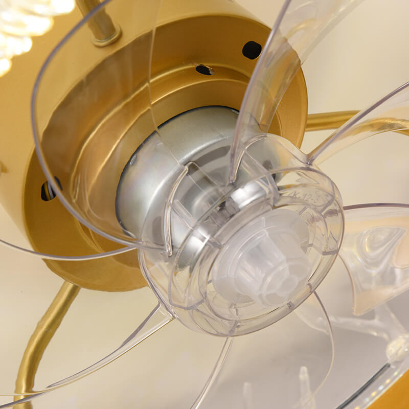 Modern Golden Antler Mount Ceiling Fan Light