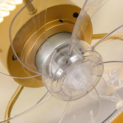 Modern Golden Antler Mount Ceiling Fan Light