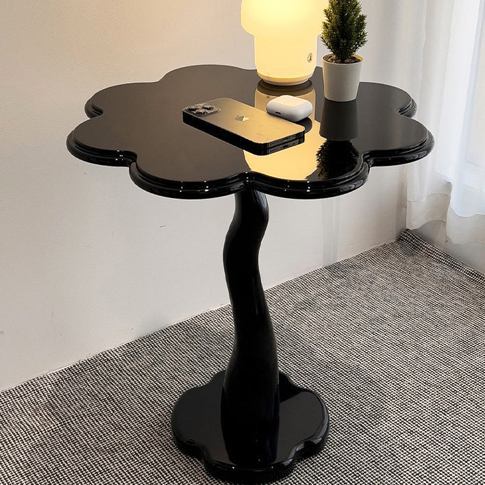 French Petal Wood Iron Side Table