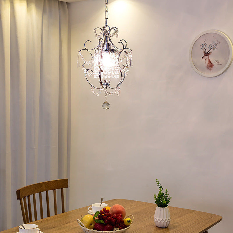 Traditional Luxury Iron Crystal Pendant Light