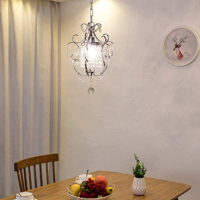 Traditional Luxury Iron Crystal Pendant Light