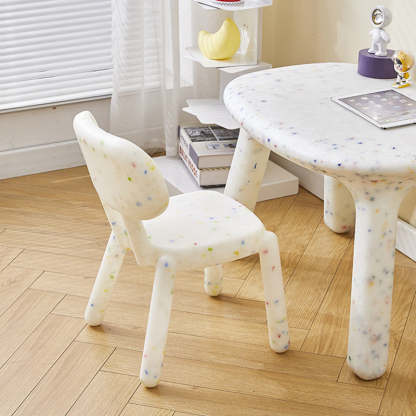 Nordic Plastic Cartoon Low Stool — Red