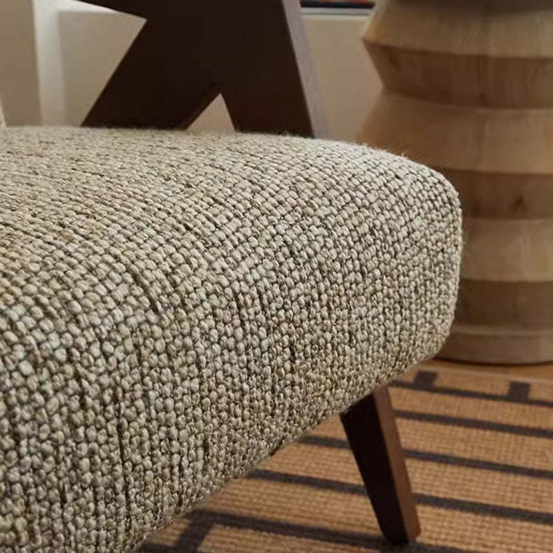 Nordic Fabric Wood Accent Chair