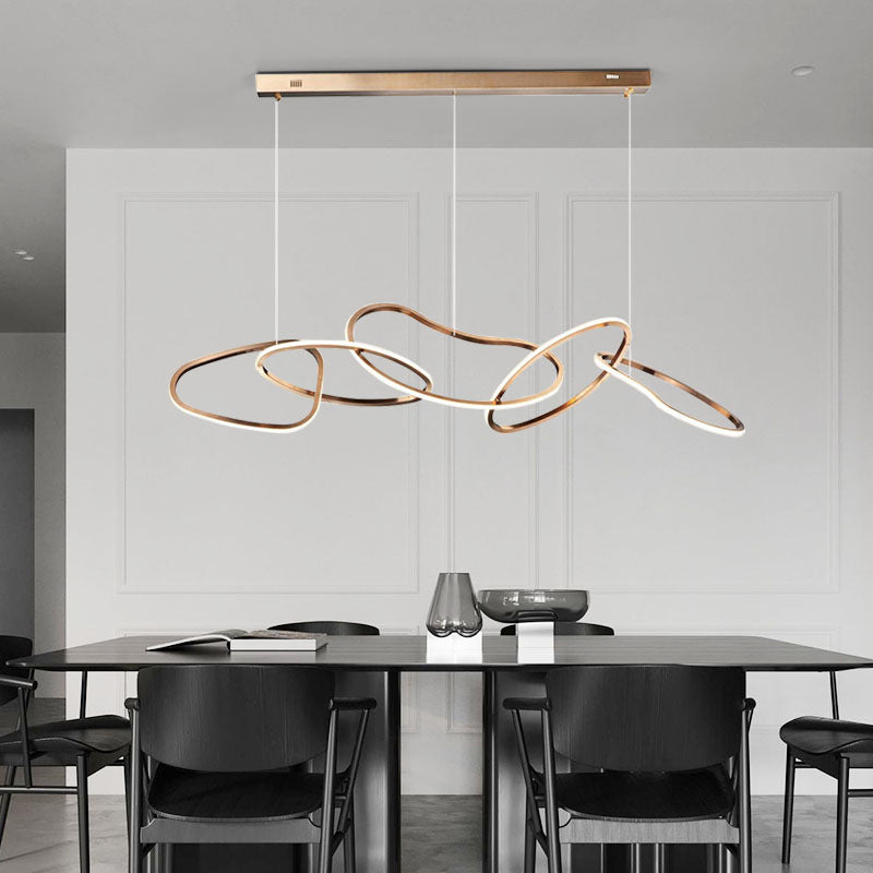 Nordic Stainless Steel Toroidal LED Chandelier