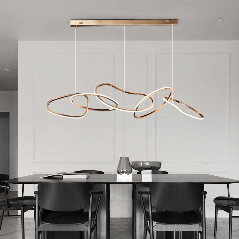 Nordic Stainless Steel Toroidal LED Chandelier