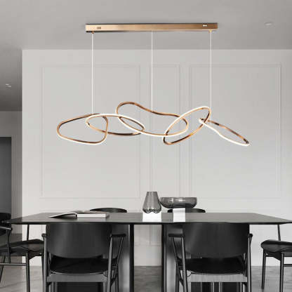 Nordic Stainless Steel Toroidal LED Chandelier
