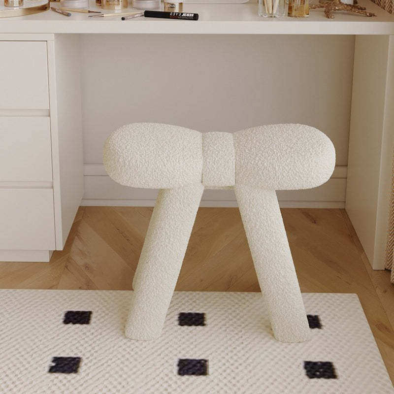 Scandinavian Lambswool Butterfly Vanity Stool