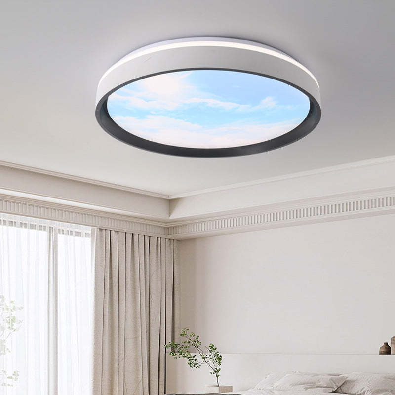 Iron Acrylic Rectangular Sunny Sky LED Flush Light