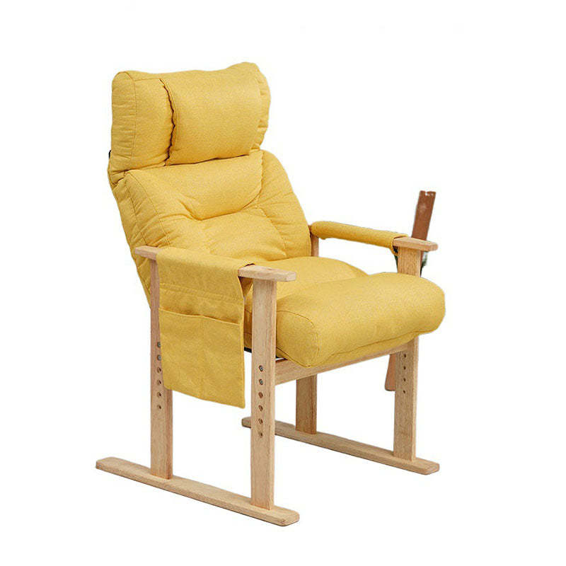 Nordic Fabric Wood Accent Chair