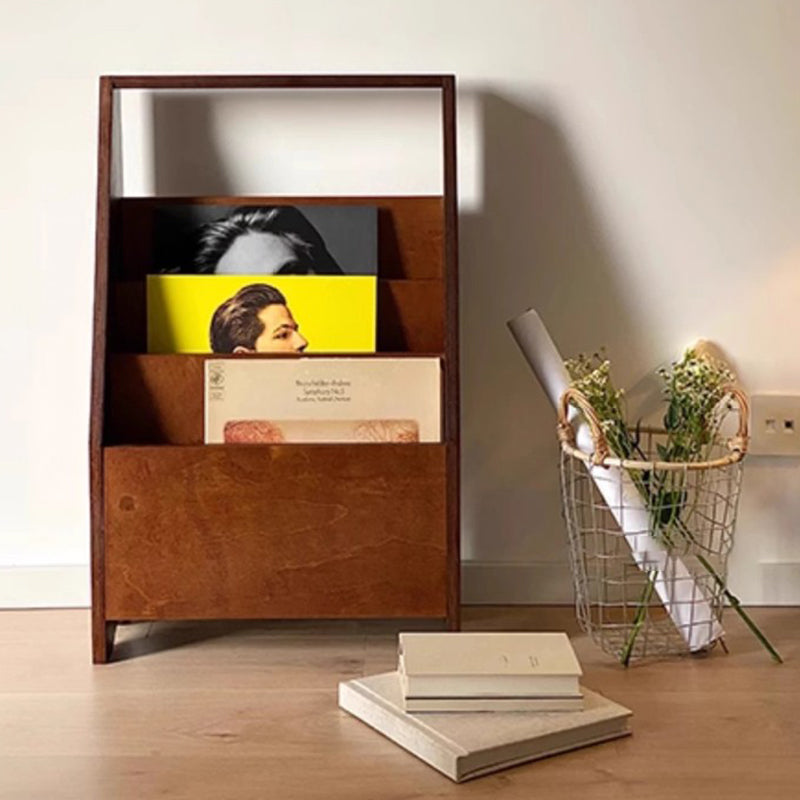 Retro Rectangular Plank 3-Shelf Bookcase
