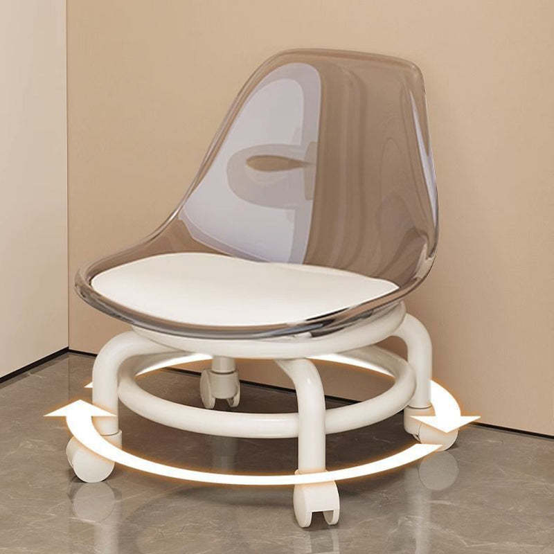 Minimalist Plastic Leather Rolling Chair