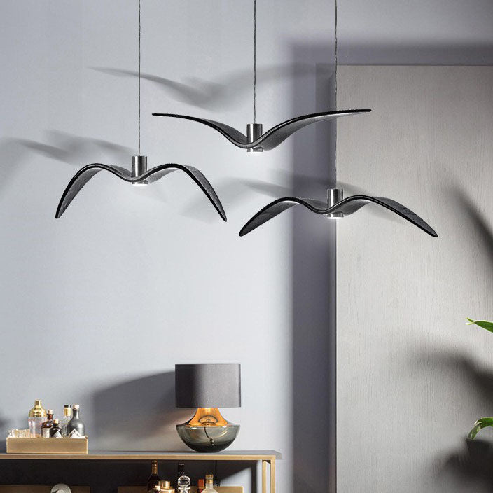 Nordic Wrought Iron Seagull LED Pendant Light