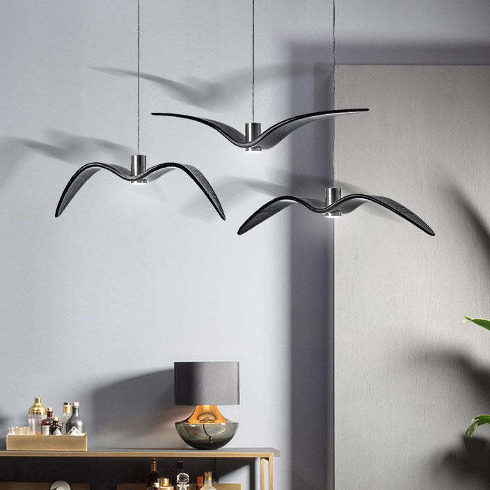 Nordic Wrought Iron Seagull LED Pendant Light