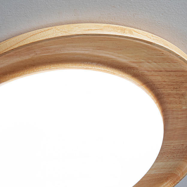 Japanese Minimalist Round Slim LED Flush Mount Light