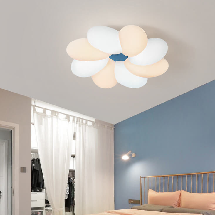 Nordic Colorful Flower LED Flush Mount Light