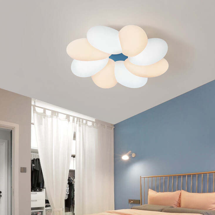 Nordic Colorful Flower LED Flush Mount Light