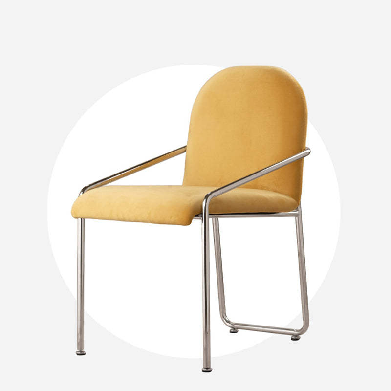 Nordic Velvet Steel Armchair