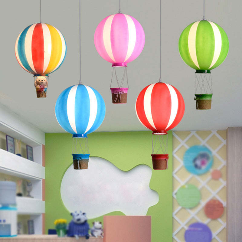 Scandinavian Hot Air Balloon Iron Acrylic Pendant Light