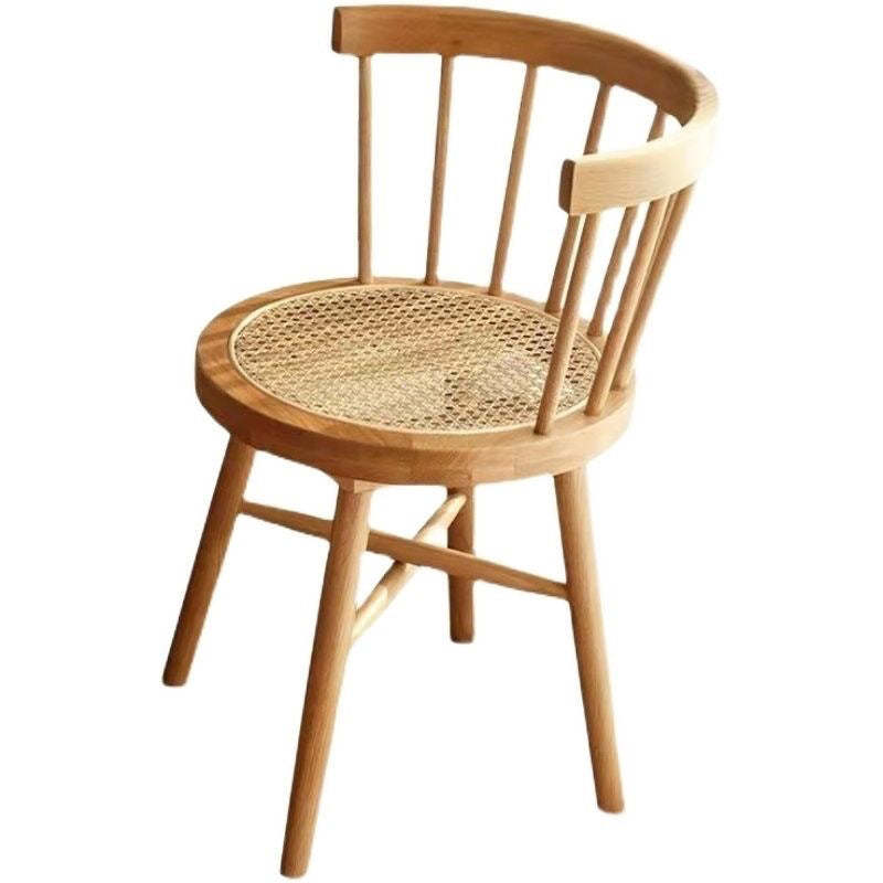 Chinese Bent Rattan Wood Dining Chair