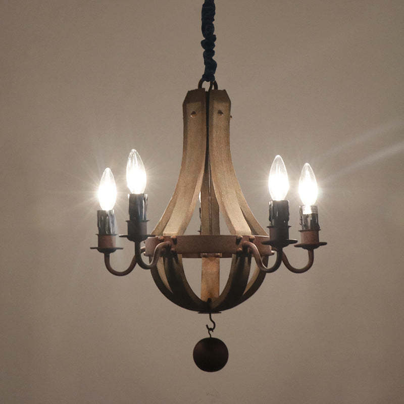 Rustic Branch Candle Holder Wooden Iron Chandelier