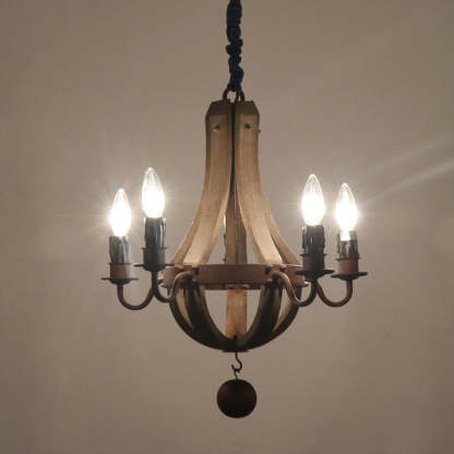 Rustic Branch Candle Holder Wooden Iron Chandelier