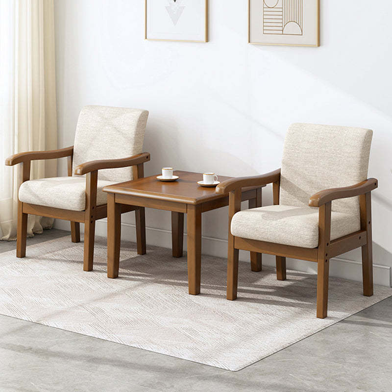 Minimalist Upholstered Fabric Wood Chair