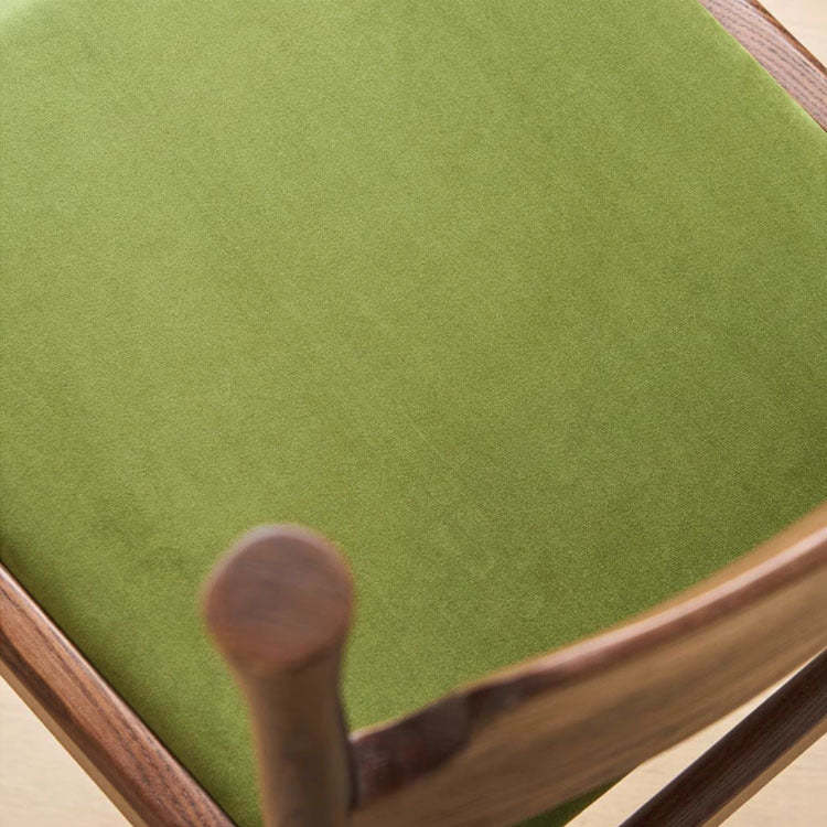 Scandinavian Square Wood Fabric Chair