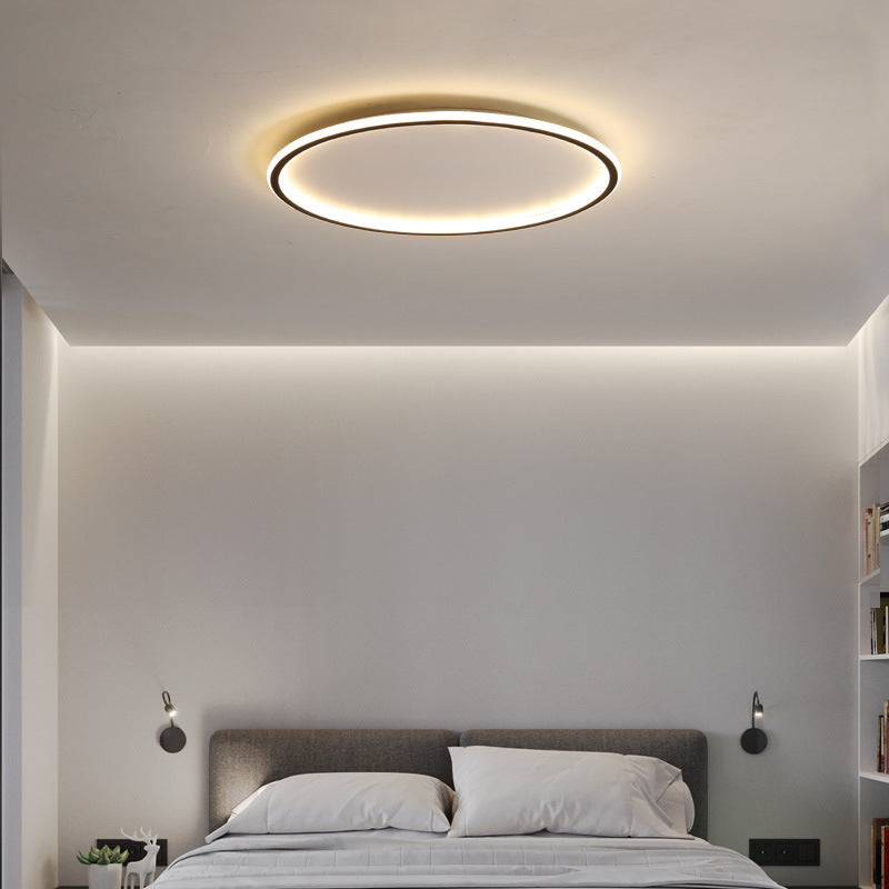 Minimalist Aluminum Circle Silicone LED Flush Ceiling Light