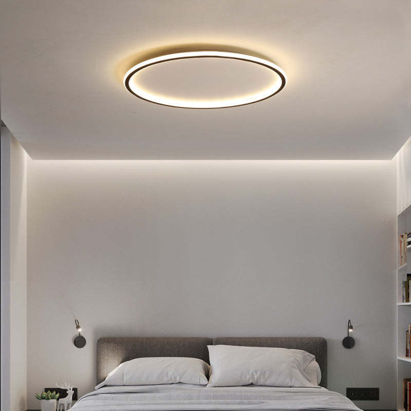 Minimalist Aluminum Circle Silicone LED Flush Ceiling Light