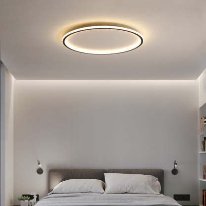 Minimalist Aluminum Circle Silicone LED Flush Ceiling Light