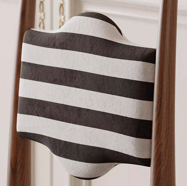 French Zebra-Print Fabric Ash Wood Dining Chair