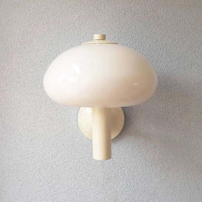 Nordic Vintage Milk Glass Dome Mushroom Sconce