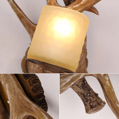 Modern Retro Antler Glass Wall Sconce
