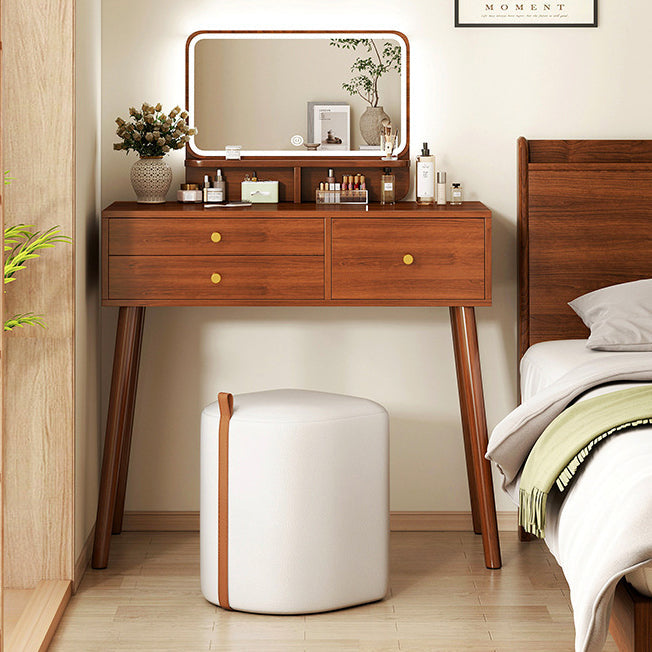 Nordic Leather Cylinder Vanity Stool