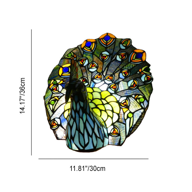 Wood stained tiffany table lamps — 220V-240V (UK/AU)