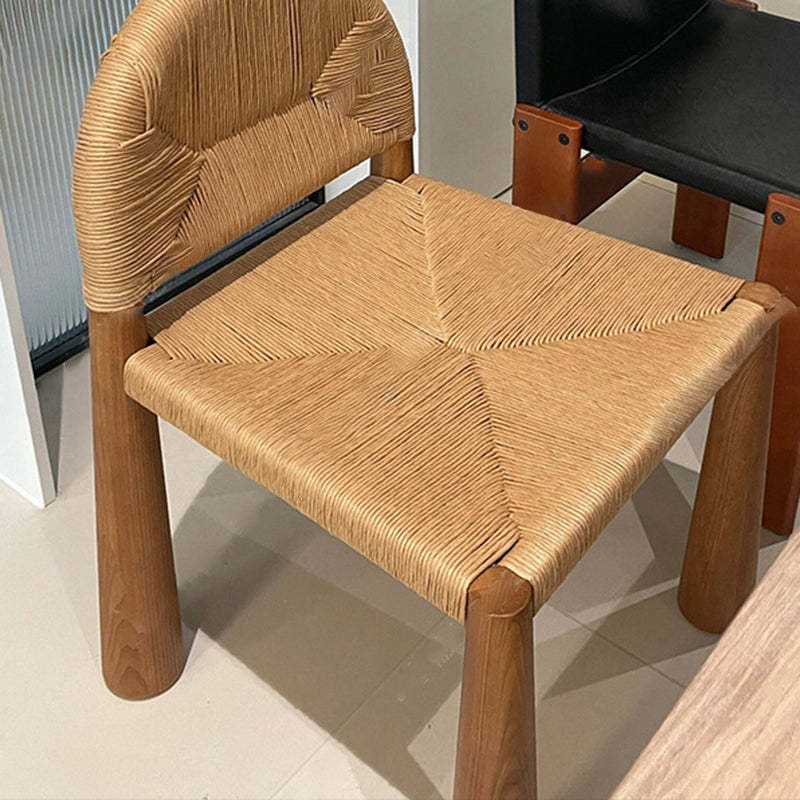 Vintage Wood Rattan Chair