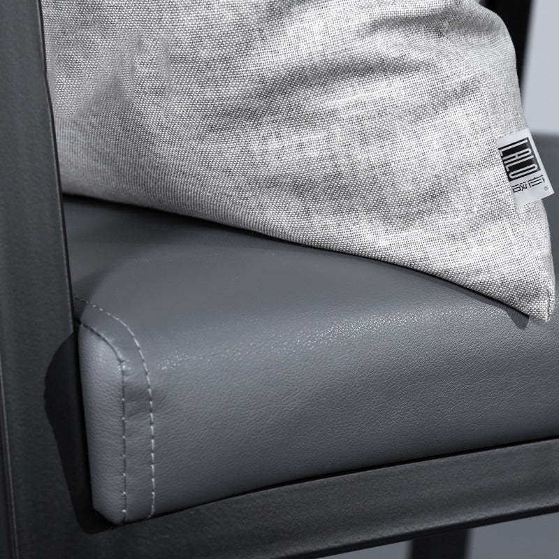 Minimalist PU Leather Steel Desk Chair