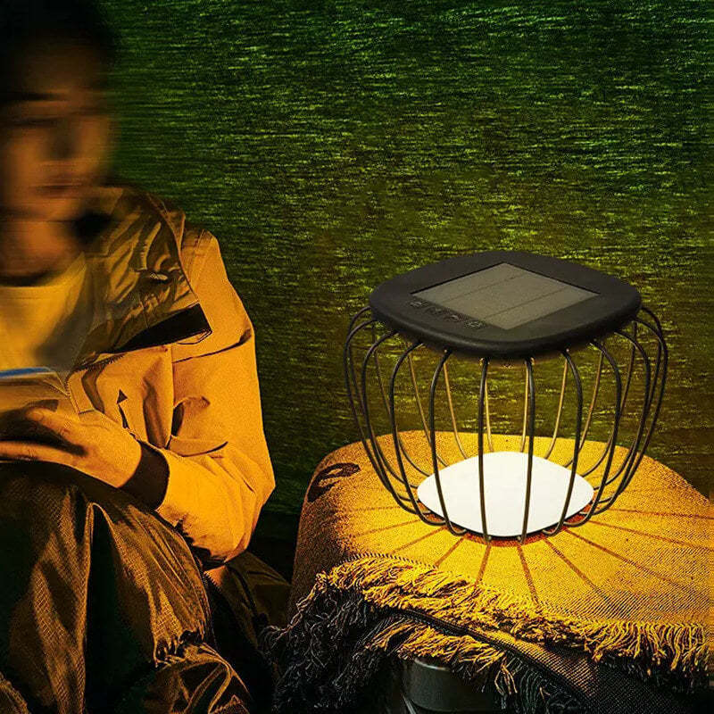 Solar Minimalist Cage LED Outdoor Landscape Light
