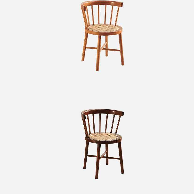 Chinese Bent Rattan Wood Dining Chair