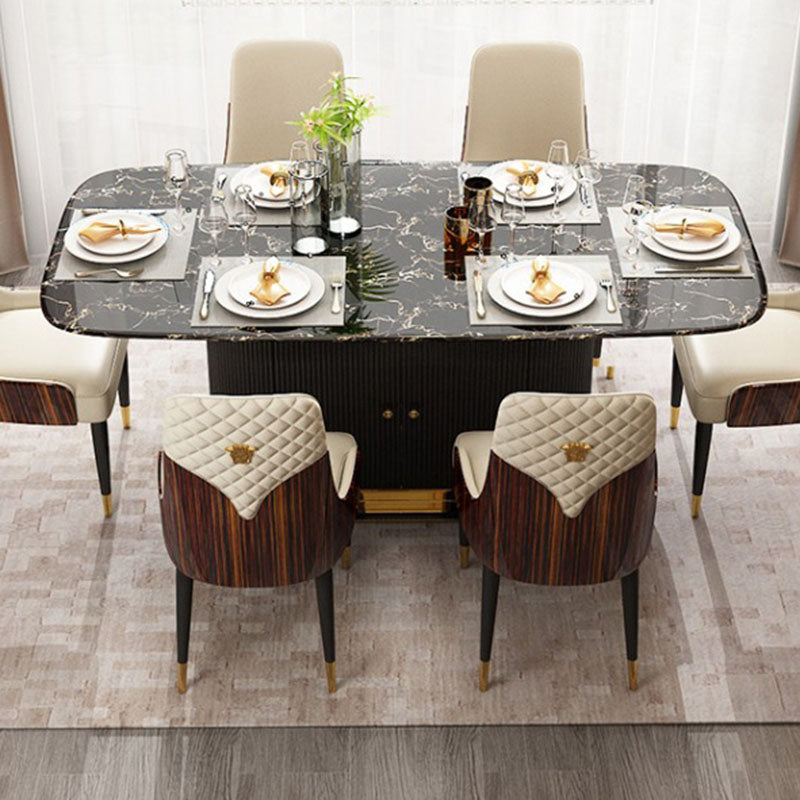 Nordic Leather Wood Steel Dining Chair