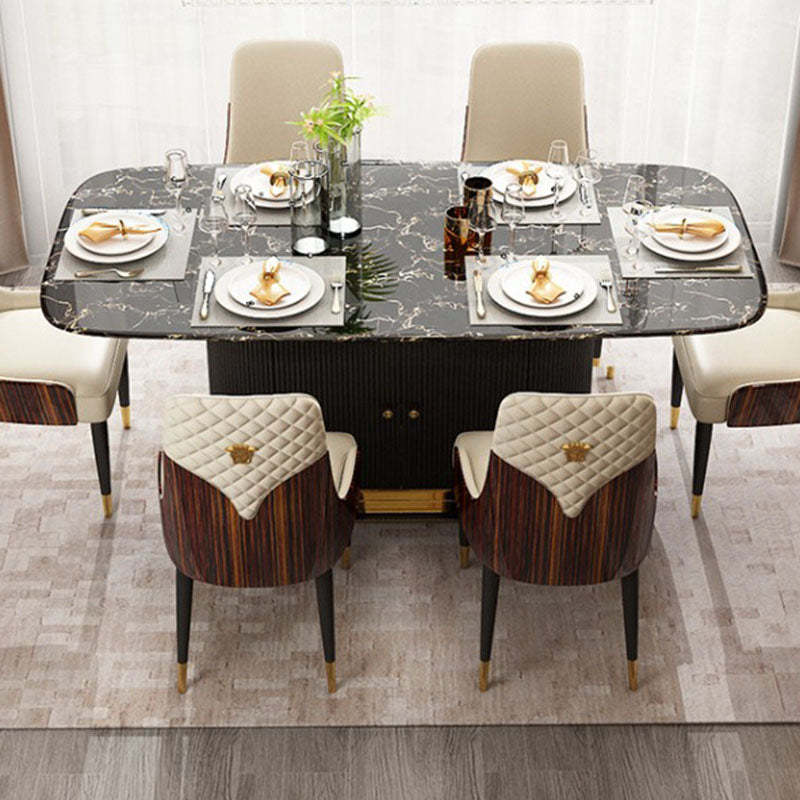Nordic Leather Wood Steel Dining Chair