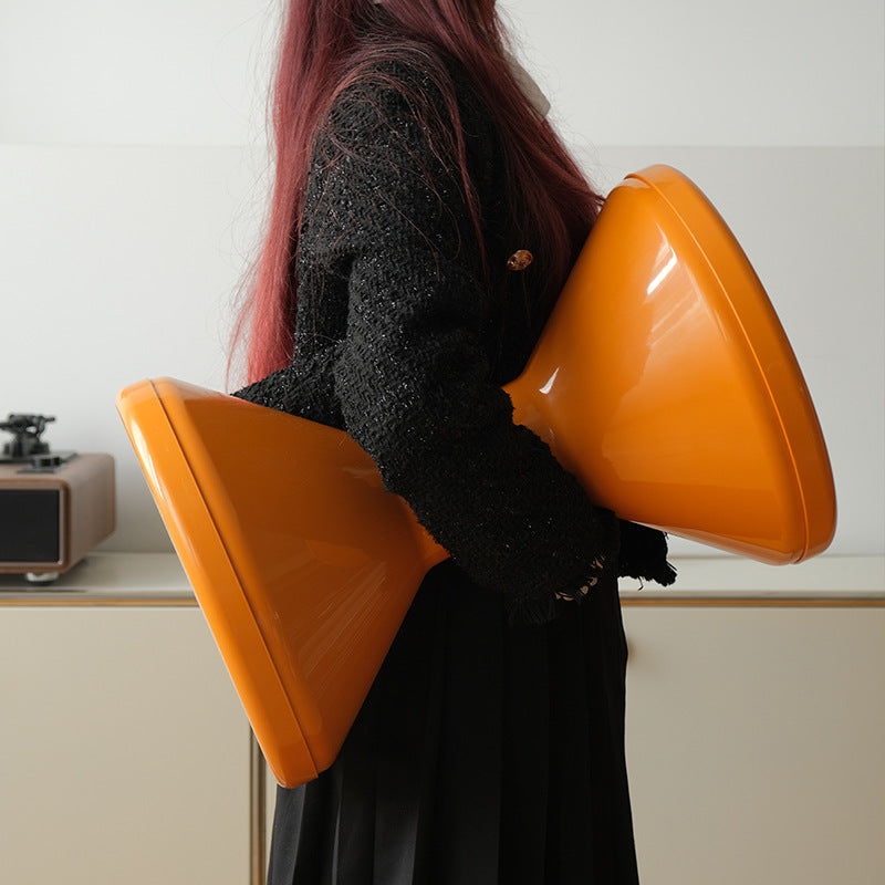 Scandinavian Hourglass Portable End Table