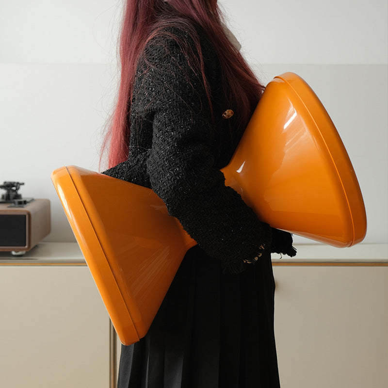 Scandinavian Hourglass Portable End Table