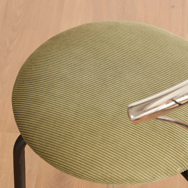 Nordic Scalloped Corduroy Round Dining Chair