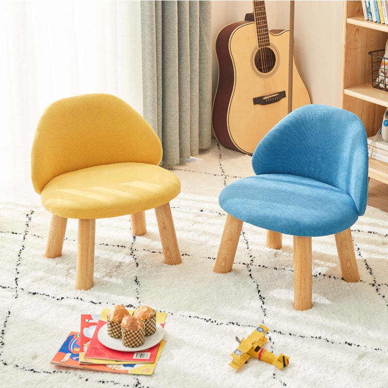 Nordic Fabric Round Entryway Footstool