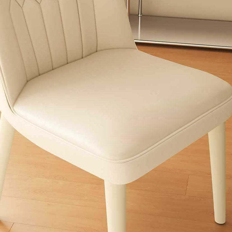 Modern Microfiber Leather Steel Dining Chair