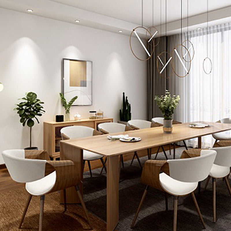Contemporary Arc Upholstered Dining Chair